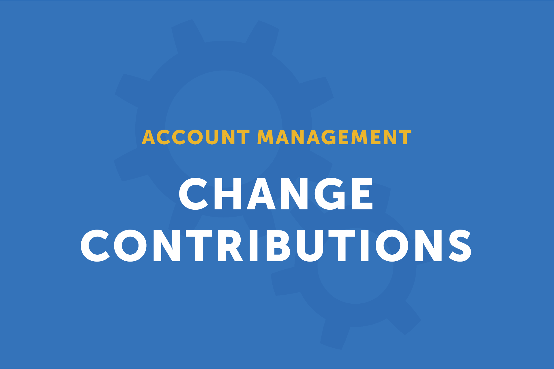 Change Contributions